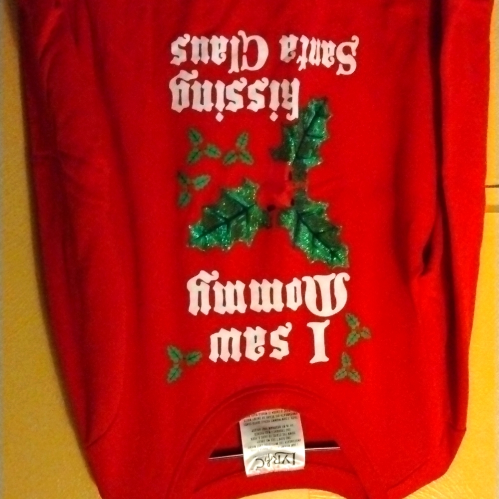 I saw mommy kissing Santa Claus swearshirt